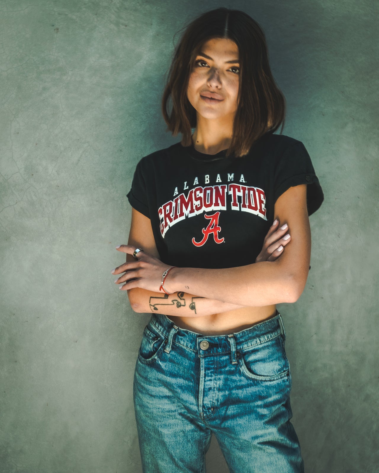 Alabama Crimson Tide Vintage Cropped Tee