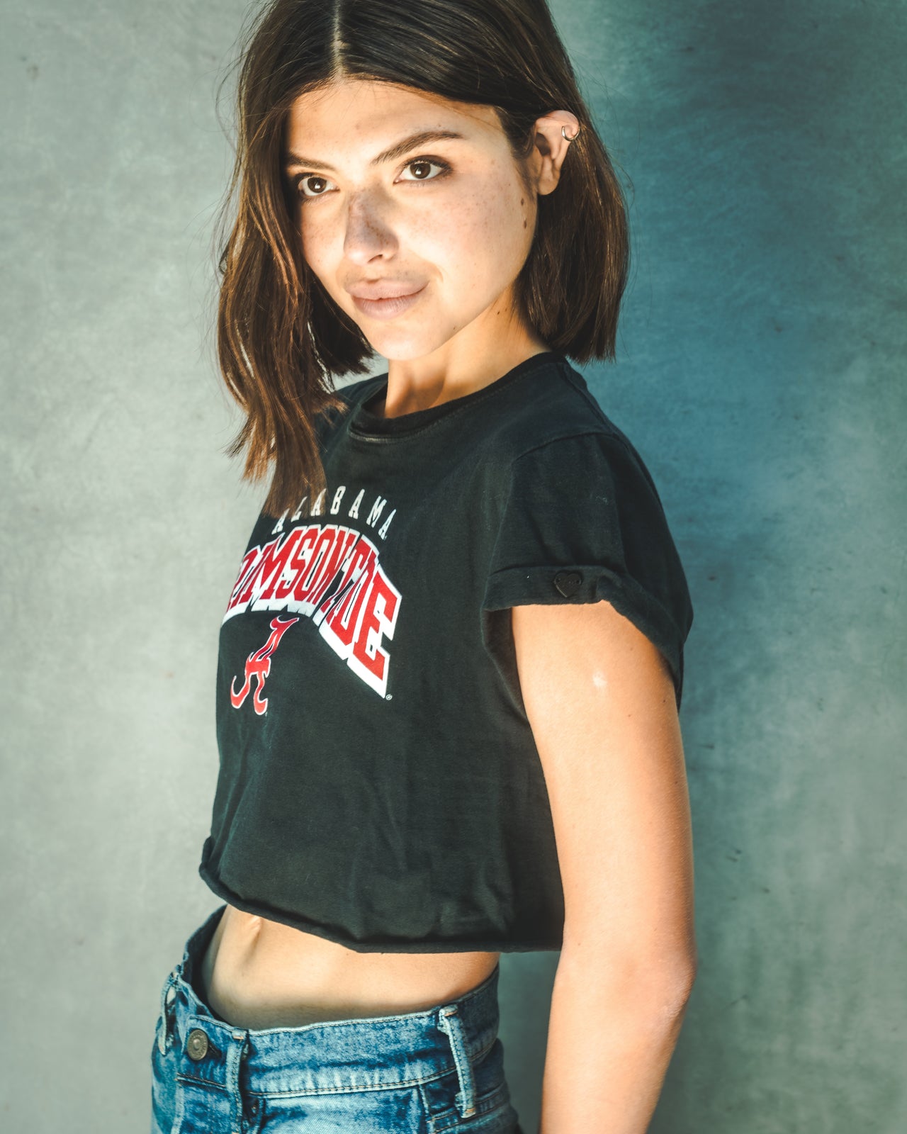 Alabama Crimson Tide Vintage Cropped Tee